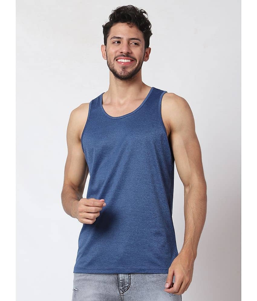 strucker Pack of 1 Cotton Blend Sleeveless vest For Men ( Blue ) - Nightwear & Loungewear | Buy online on ZillyBuy