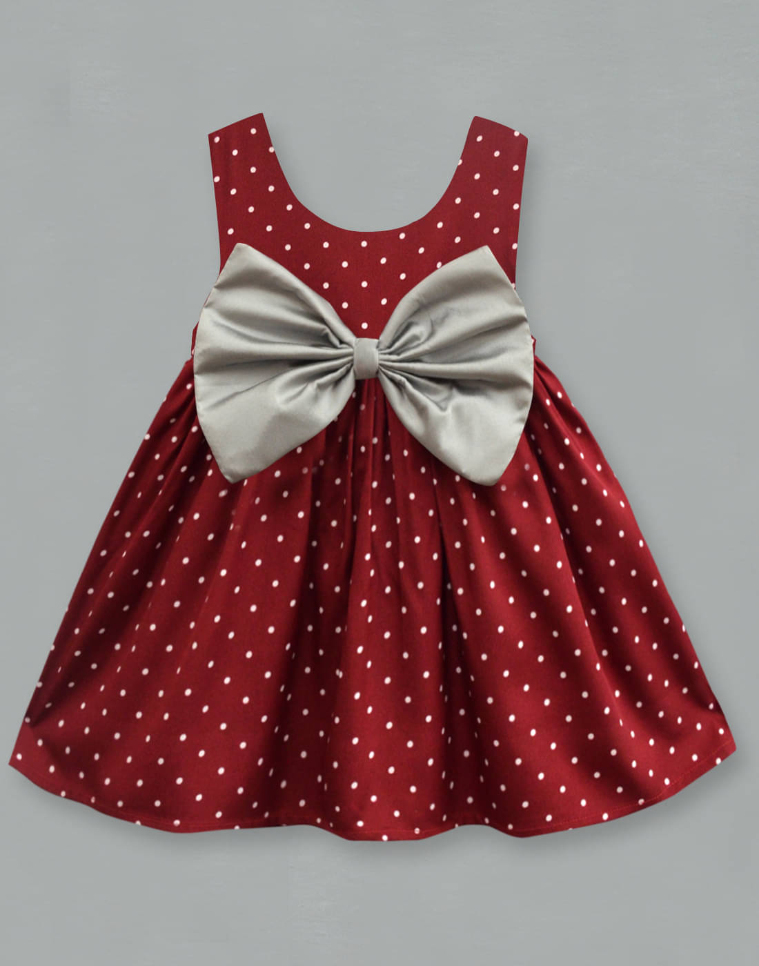     			A.T.U.N. Polyester Frock For Girls ( Pack of 1 , Maroon )
