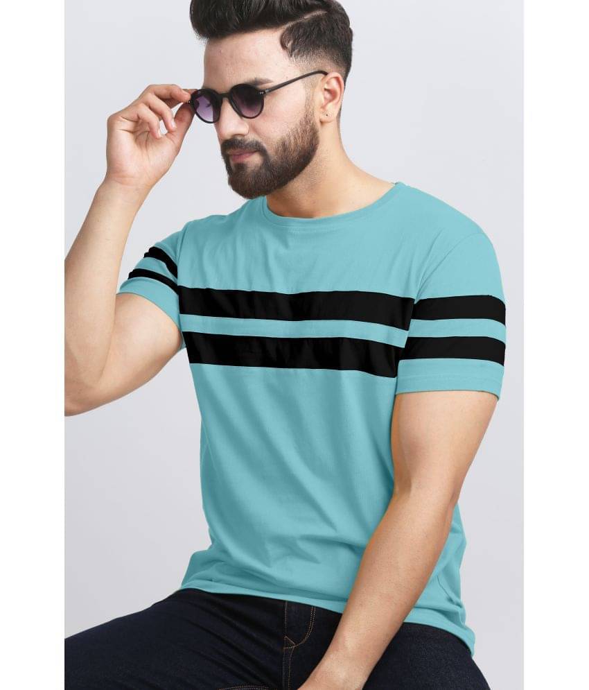     			AUSK Pack of 1 Cotton Blend Regular Fit Men's T-Shirt ( Aqua Blue )