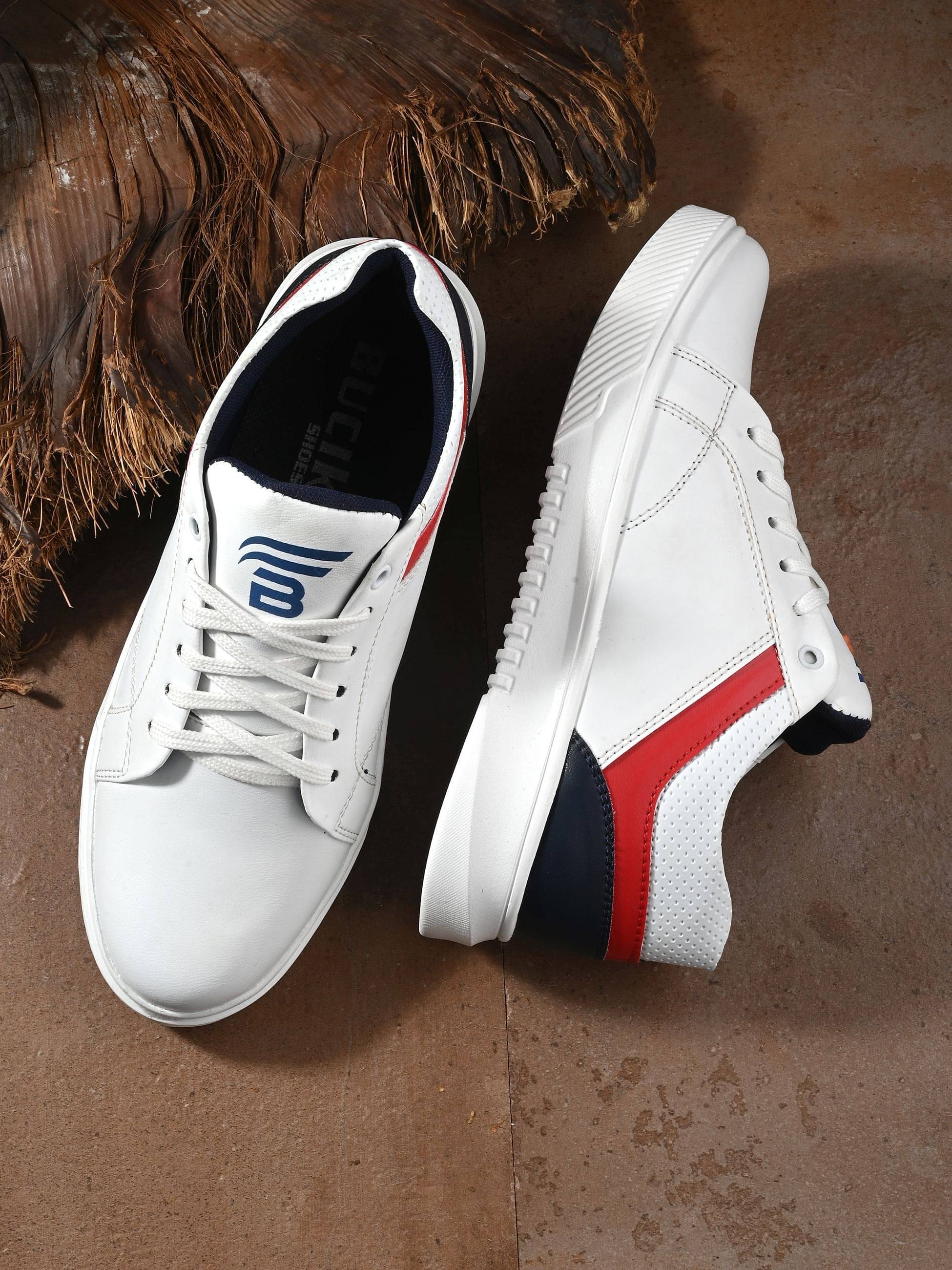     			Bucik White Lifestyle Shoes
