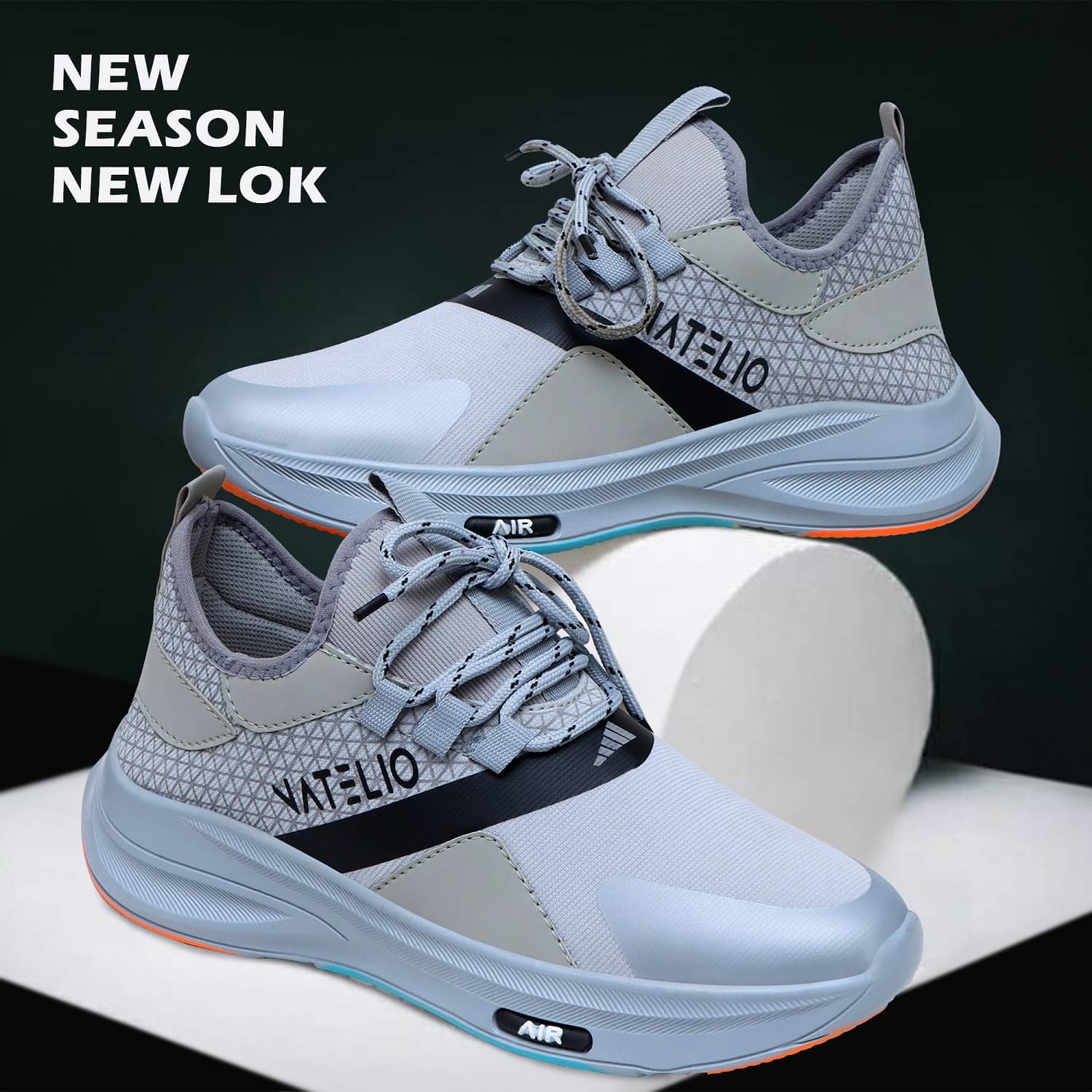     			Figor Stylish/Running Shoes - Grey Men's Sneakers