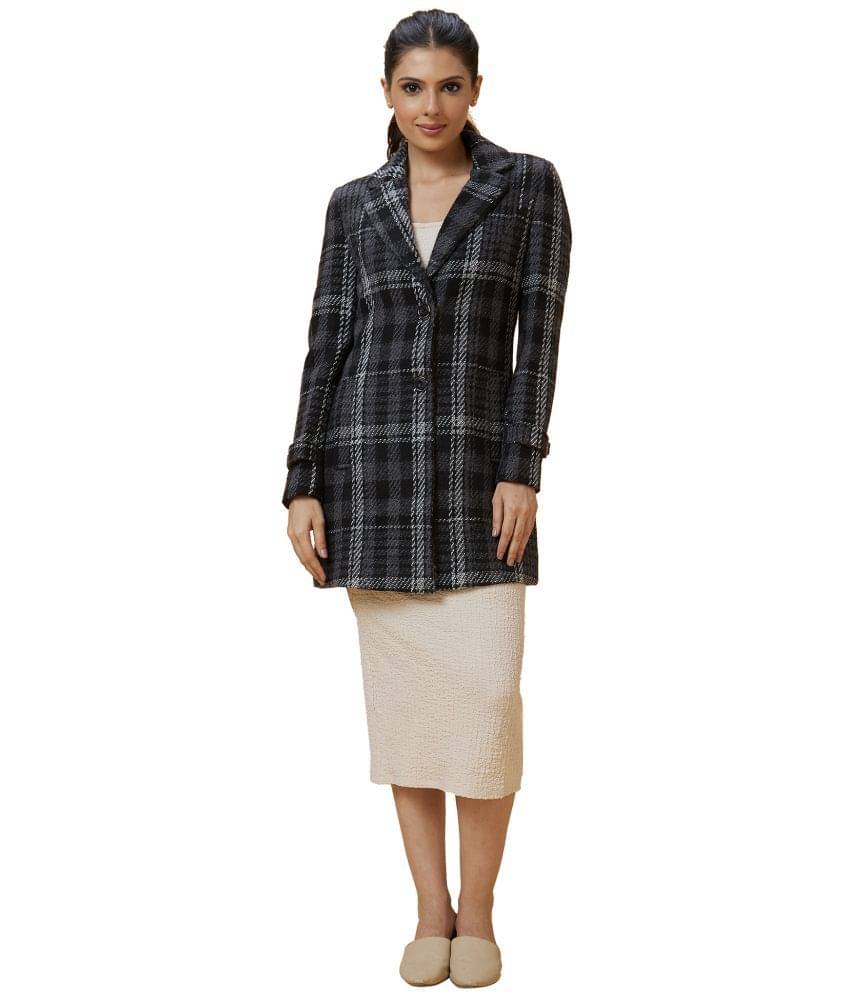    			Globus - Polyester Black Over coats Pack of 1