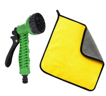 Tapixaa Combo 7 Pattern Water Spray Gun And Microfiber Cloth 600 GSM ( Pack Of 2 ) Tapixaa Combo 7 Pattern Water Spray Gun And Microfiber Cloth 600 GSM ( Pack Of 2 )