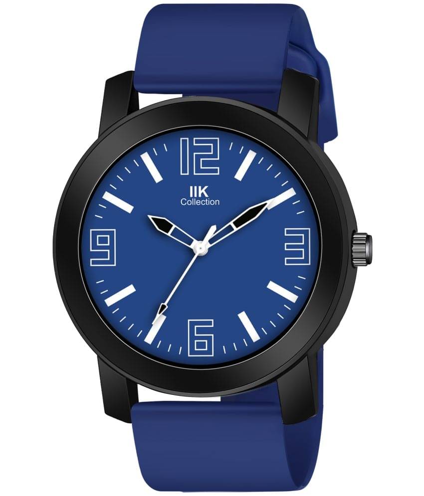     			IIK COLLECTION Blue Silicon Analog Men's Watch