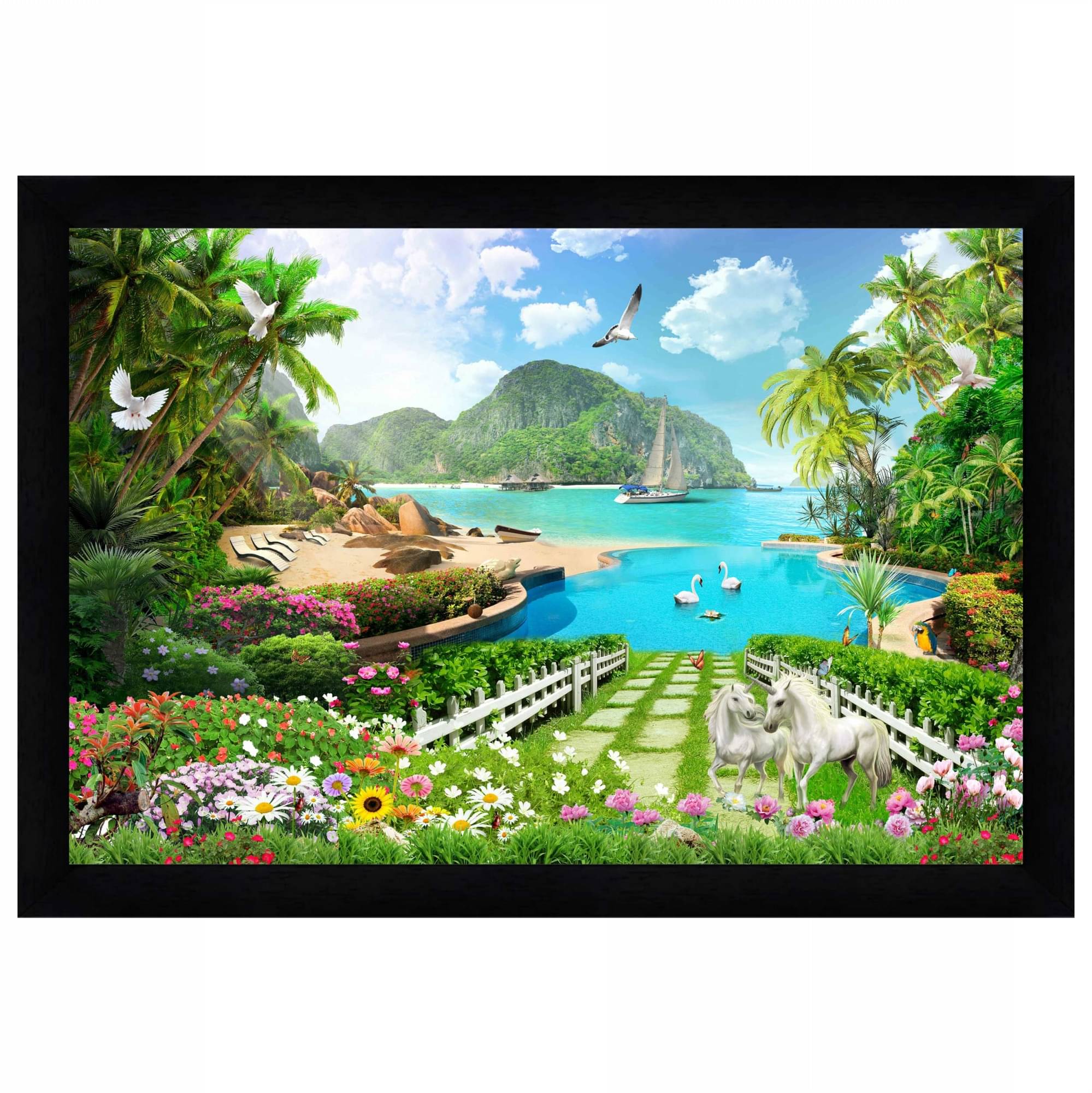     			Indianara - Abstract Painting With Frame