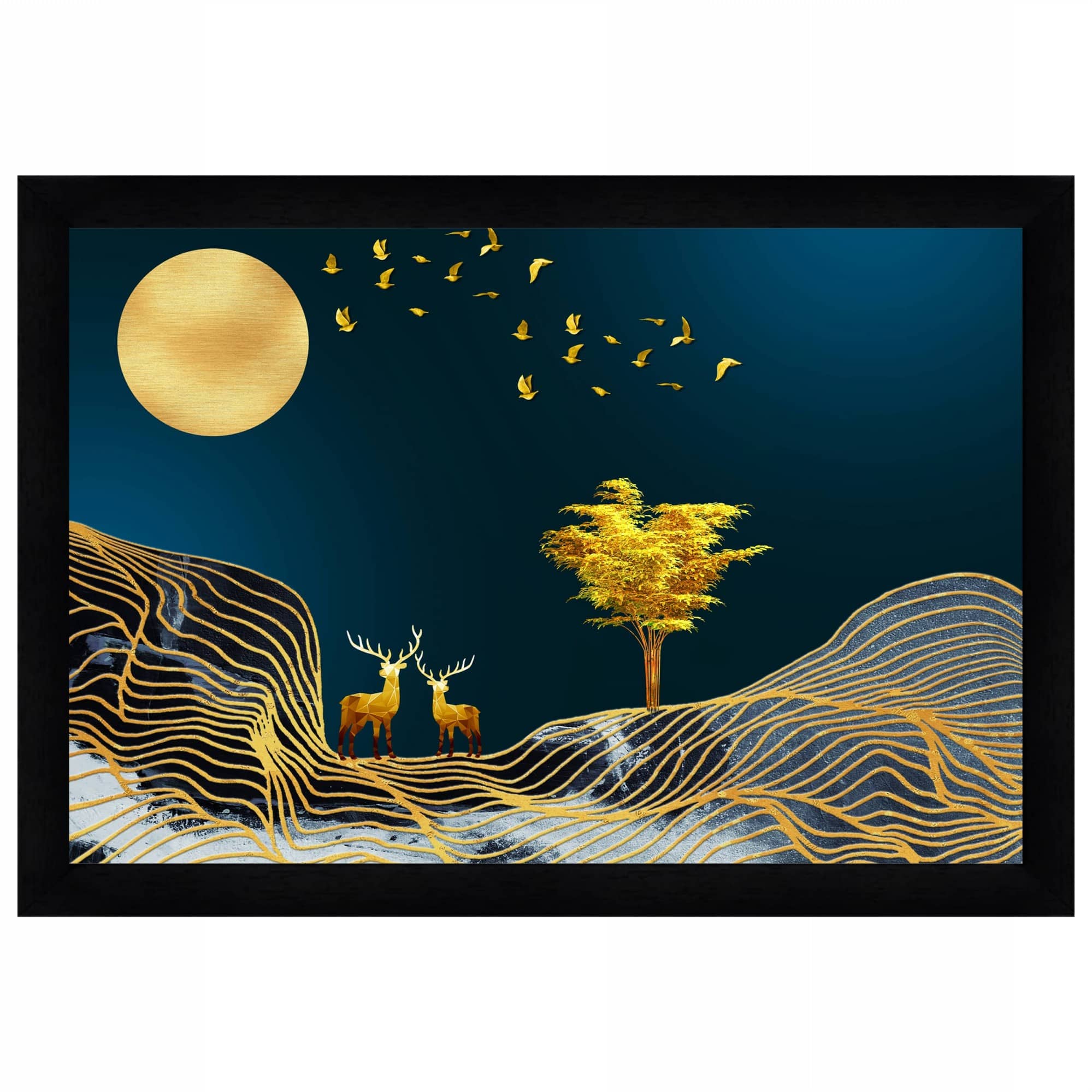 Indianara - Abstract Painting With Frame
