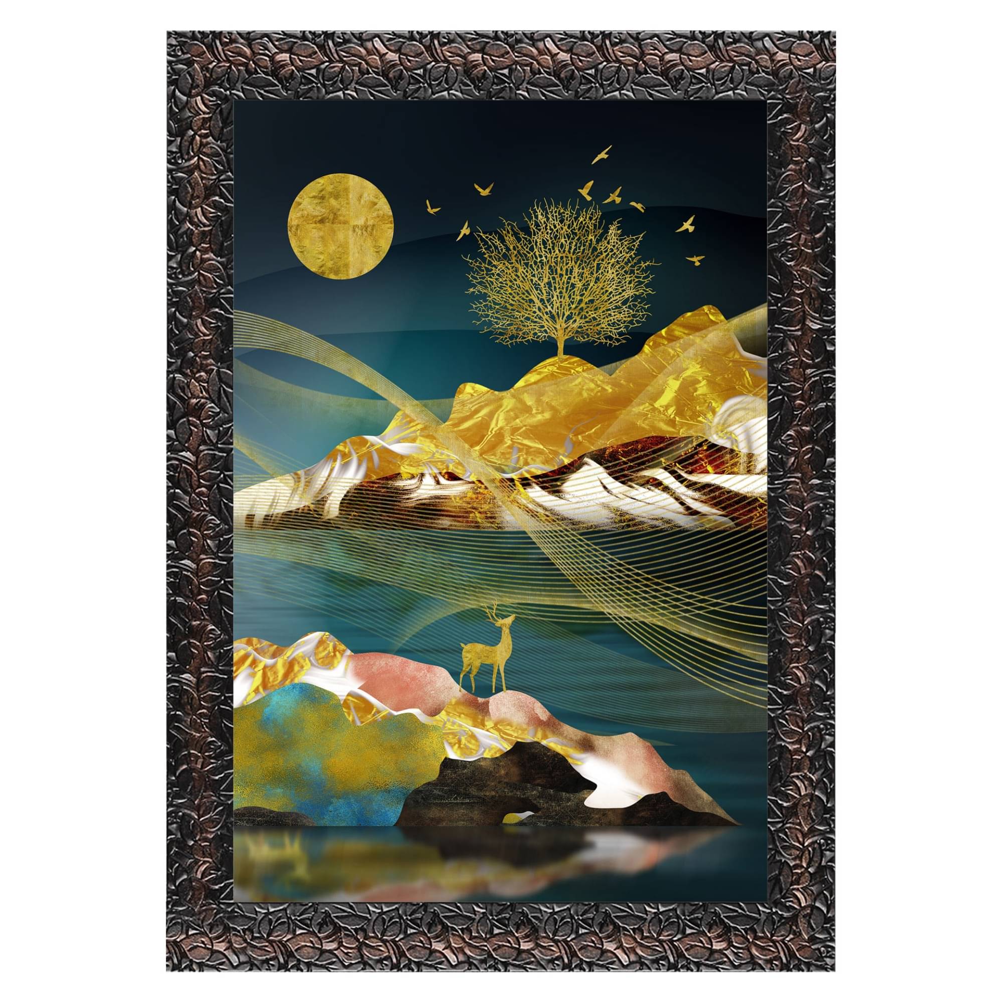     			Indianara Animal Painting With Frame