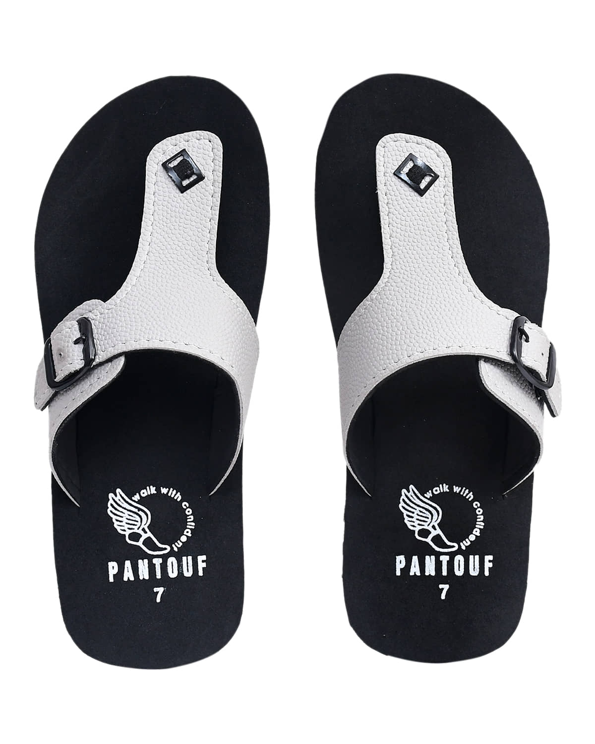 PANTOUF - Black Men's Leather Slipper