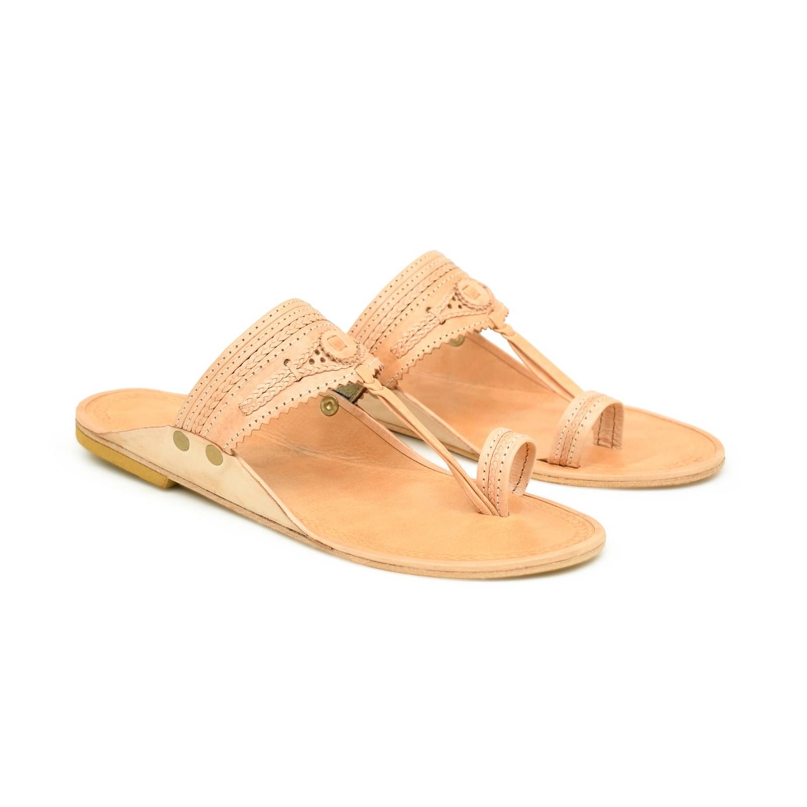     			STEPFOX - Beige Men's Kolhapuris