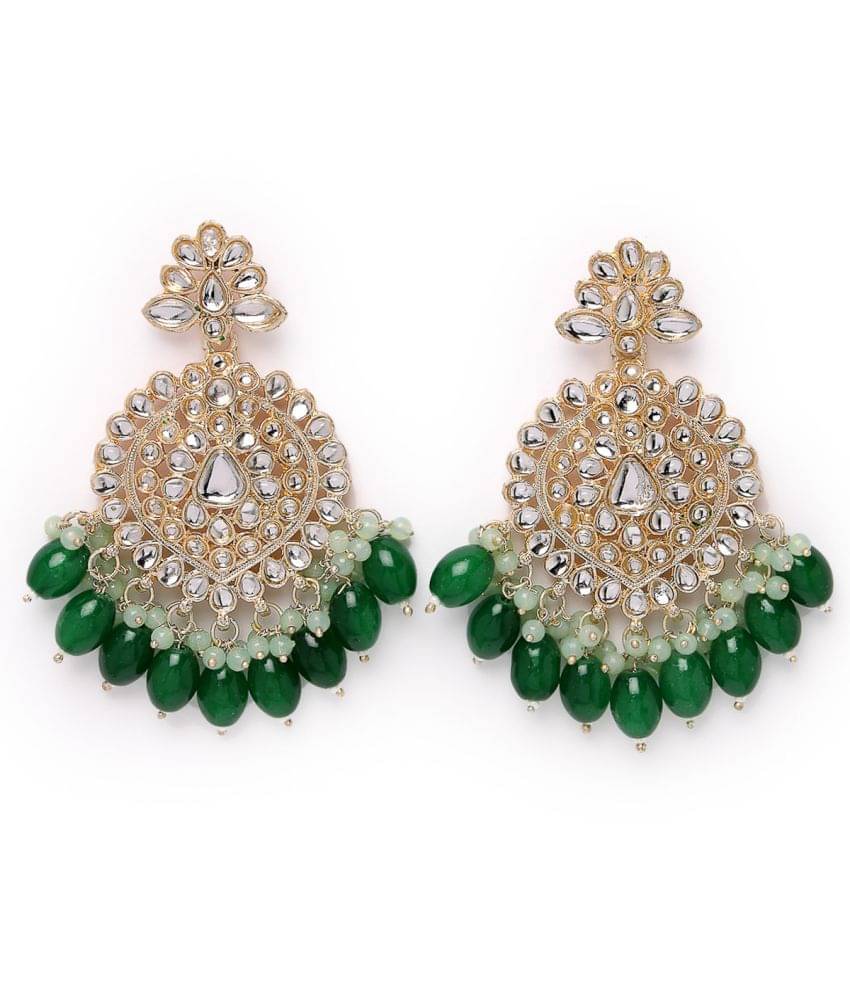     			Studio Sukkhi - Green Drop Earrings ( Pack of 1 )