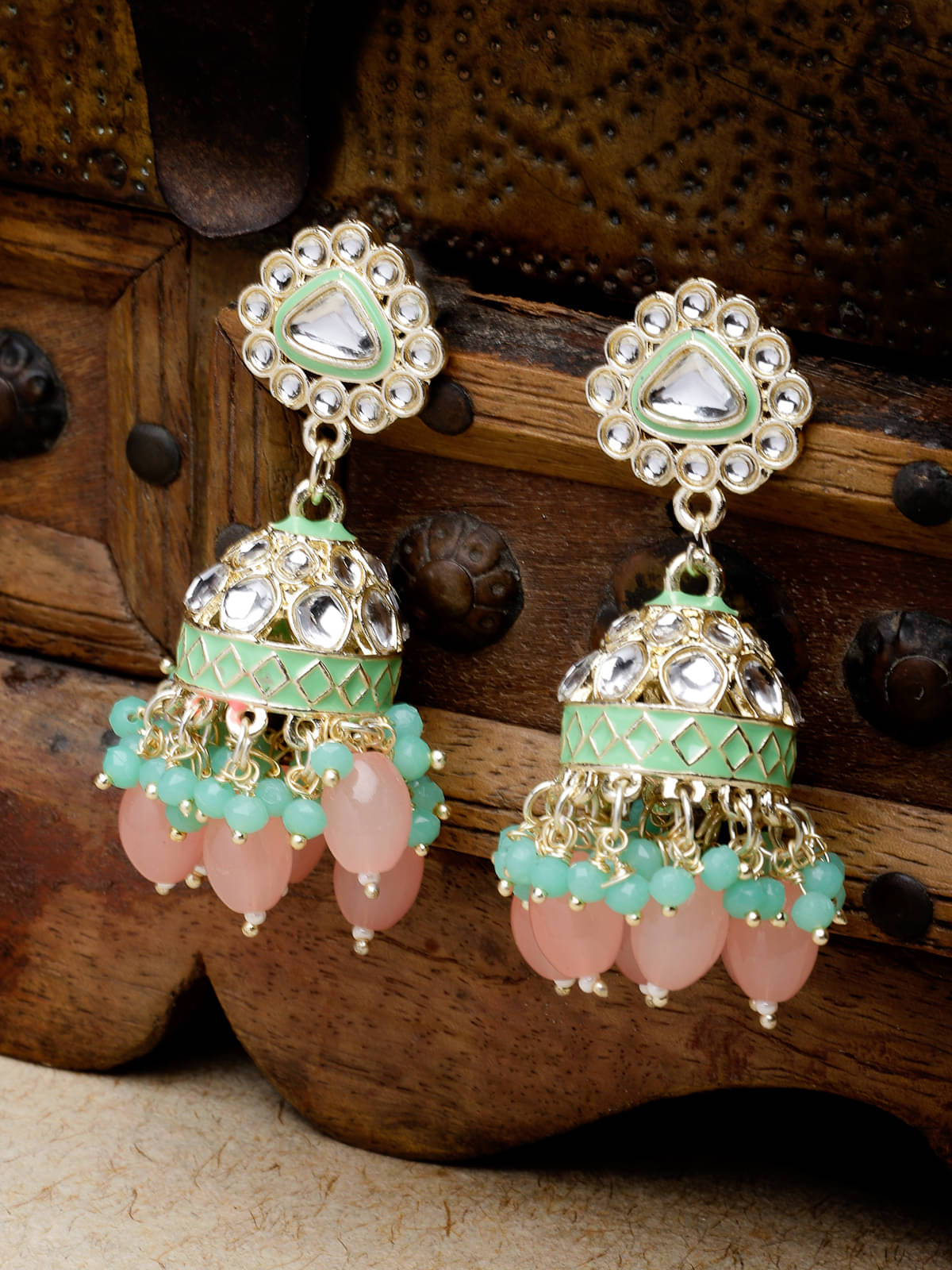    			Studio Sukkhi Green Jhumki Earrings ( Pack of 1 )