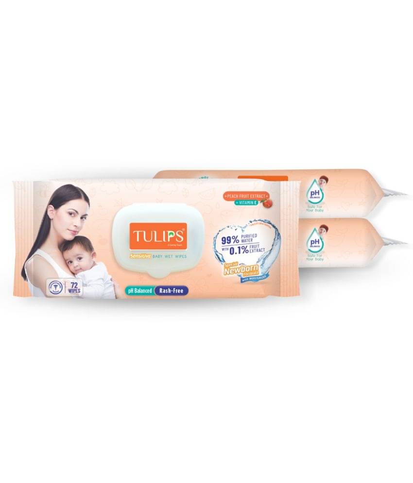 Tulips - Scented Wet wipes For Babies ( Pack of 3 ) Tulips - Scented Wet wipes For Babies ( Pack of 3 )