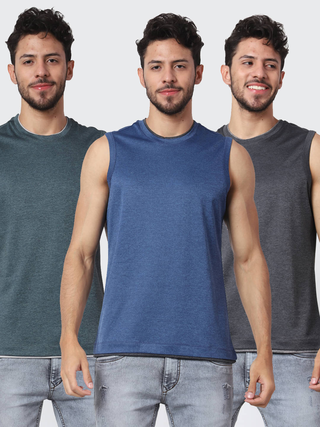 strucker Pack of 3 Polyester Sleeveless vest For Men ( Multi ) strucker Pack of 3 Polyester Sleeveless vest For Men ( Multi )