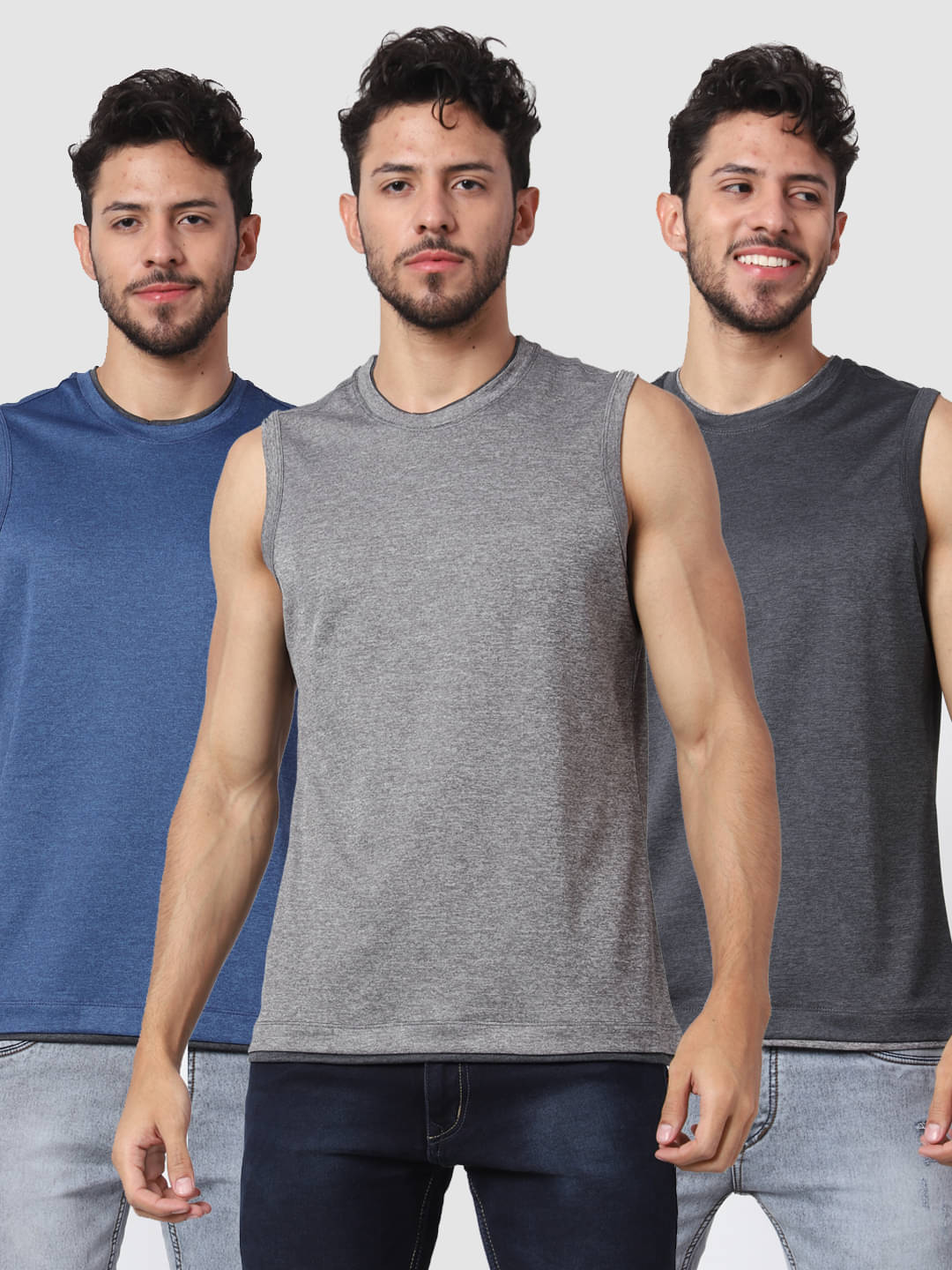 strucker Pack of 3 Polyester Sleeveless vest For Men ( Multi ) strucker Pack of 3 Polyester Sleeveless vest For Men ( Multi )