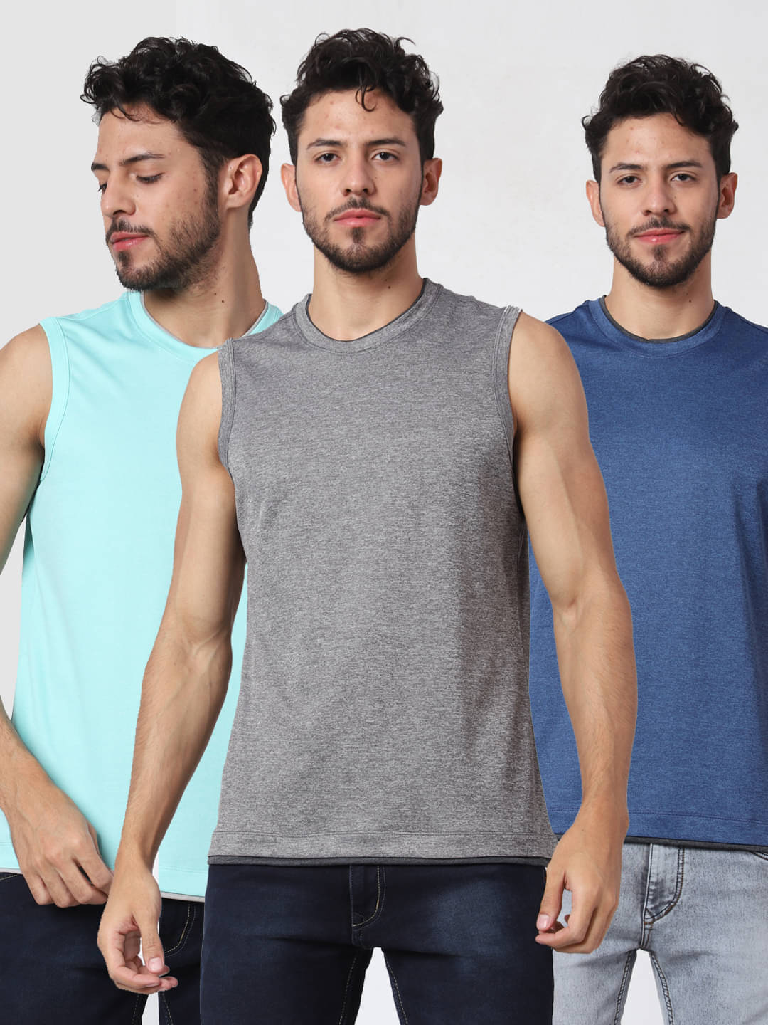 strucker Pack of 3 Polyester Sleeveless vest For Men ( Multi ) strucker Pack of 3 Polyester Sleeveless vest For Men ( Multi )