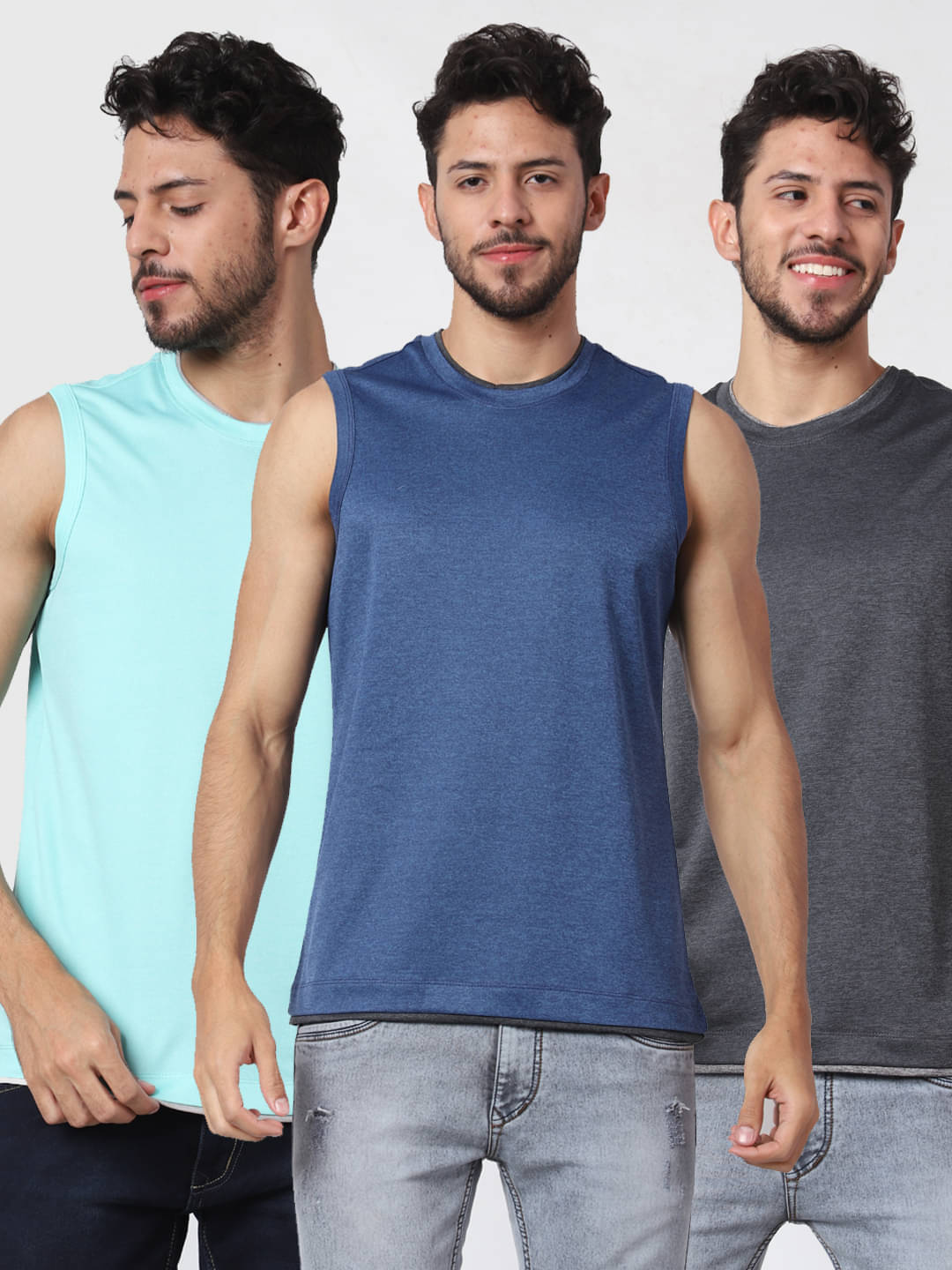 strucker Pack of 3 Polyester Sleeveless vest For Men ( Multi ) strucker Pack of 3 Polyester Sleeveless vest For Men ( Multi )
