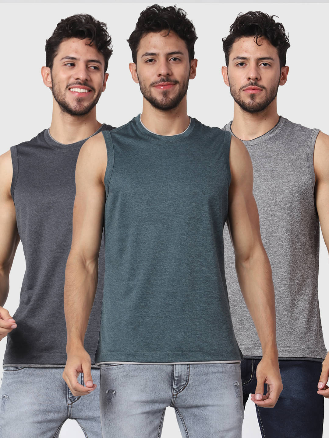 strucker Pack of 3 Polyester Sleeveless vest For Men ( Multi ) strucker Pack of 3 Polyester Sleeveless vest For Men ( Multi )