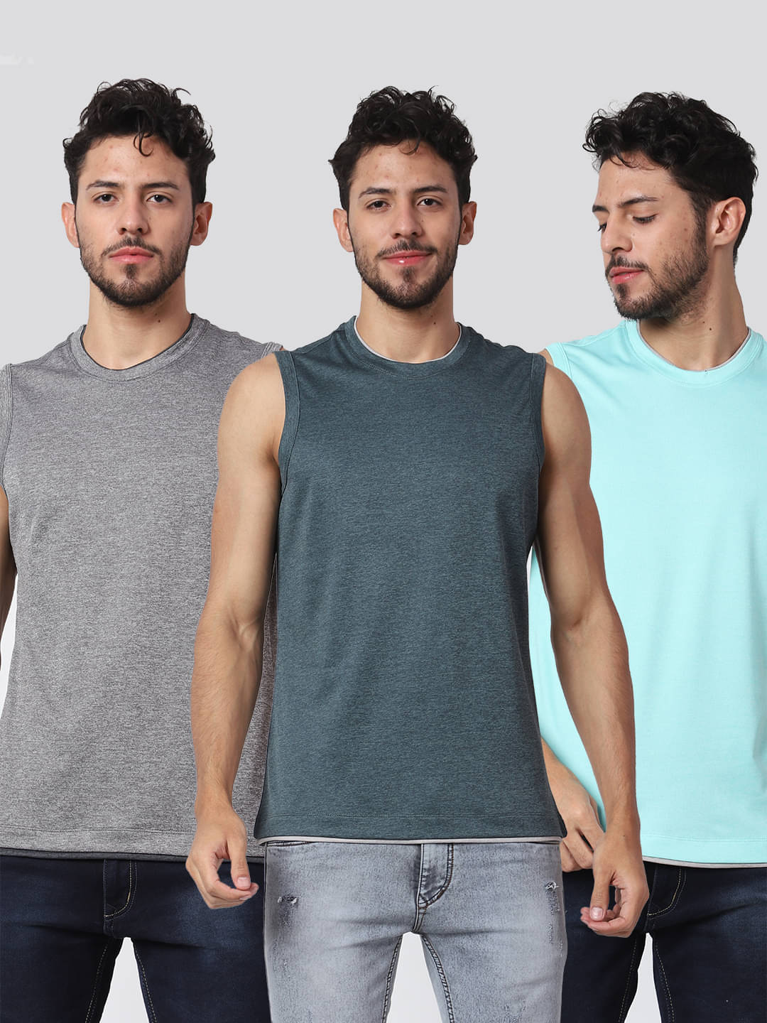     			strucker Pack of 3 Polyester Sleeveless vest For Men ( Multi )