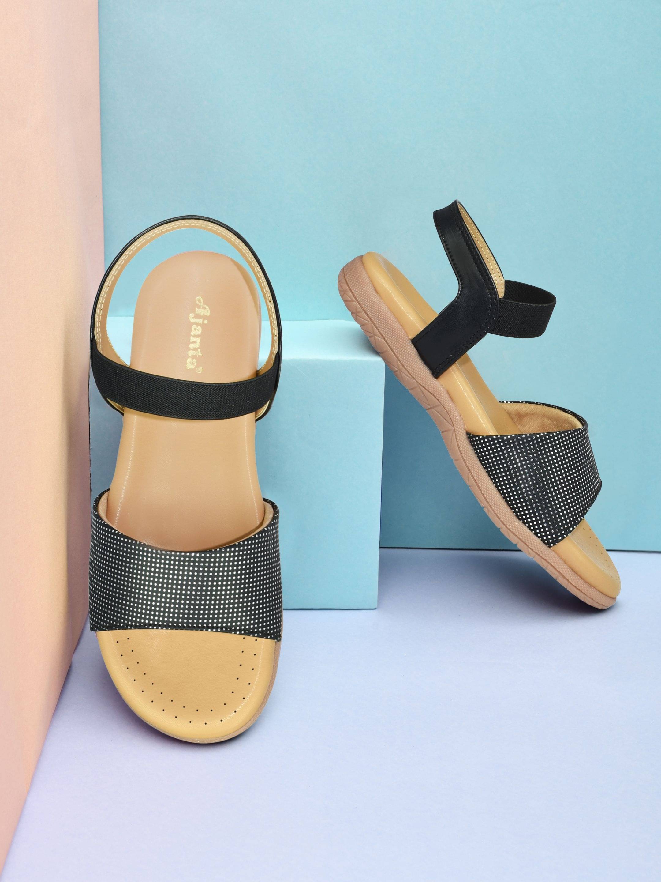     			Ajanta - Black Women's Flats
