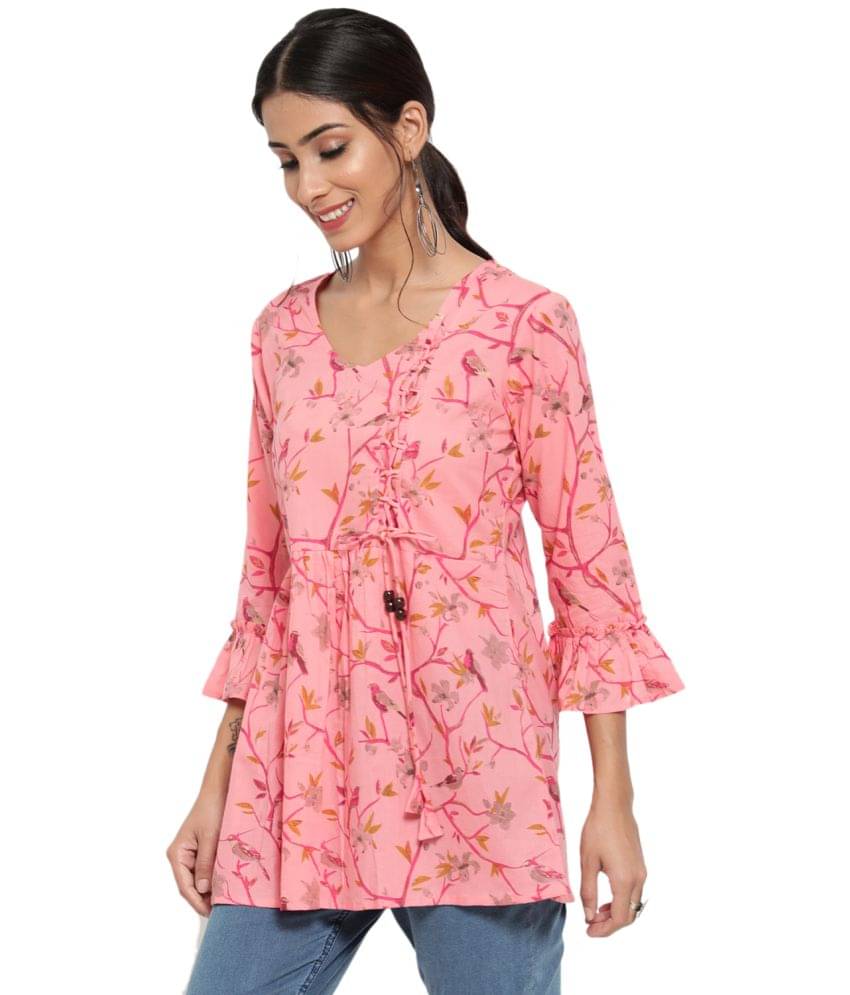 Cotton Short Kurti For Women (Pack of 1)     			Cotton Short Kurti For Women (Pack of 1)