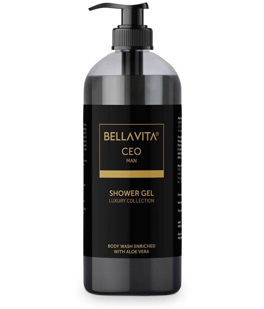 Bella Vita Luxury CEO MAN Body Wash Shower Gel Men's Bodywash 500ml Deep Cleansing Hydrating with Aloe Vera Extract & Charcoal Powder