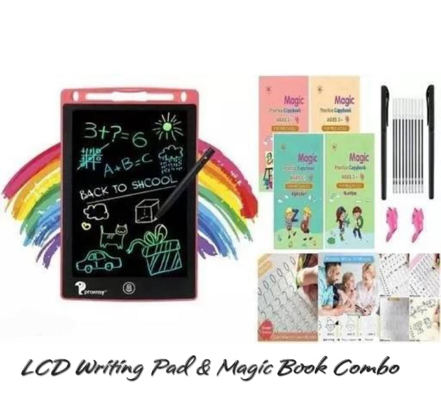 ( Combo Of 2 Pack ) Magic Practice Copybook And LCD Writing Tablet Slate By Avanti Fashion Store 2023 ( Combo Of 2 Pack ) Magic Practice Copybook And LCD Writing Tablet Slate By Avanti Fashion Store 2023