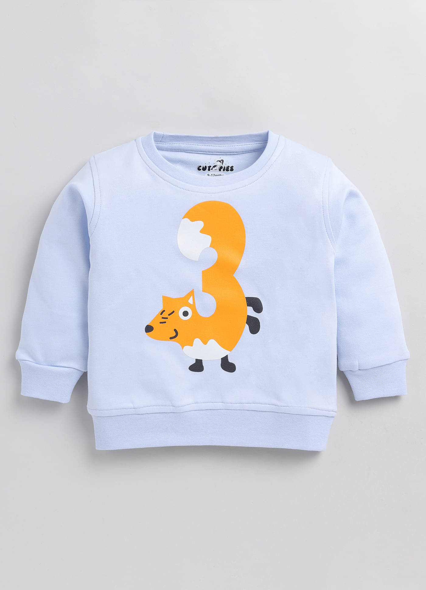     			Cutopies Baby Boys Blue Color Graphic Print Full-Sleeve Sweatshirt (Pack of 1)