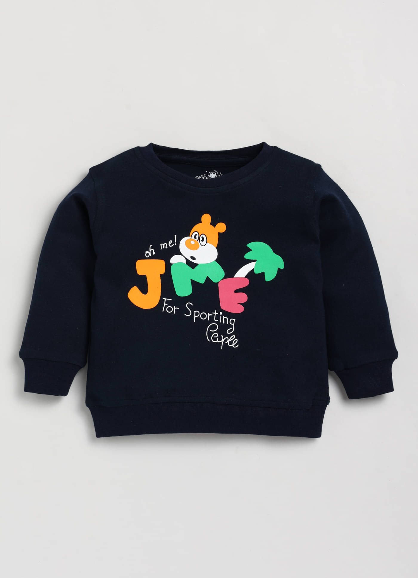     			Cutopies Baby Boys Navy Graphic Print Full-Sleeve Sweatshirt (Pack of 1)