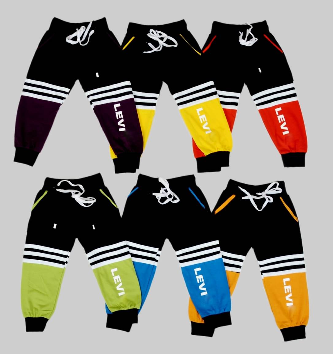     			DIAMOND EXPORTER Pack of 6 Boys Cotton Blend Trackpant ( Multi Color )