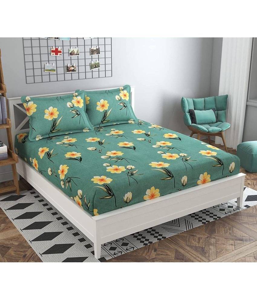     			Decent Home Microfiber Double Bedsheet ( Green )