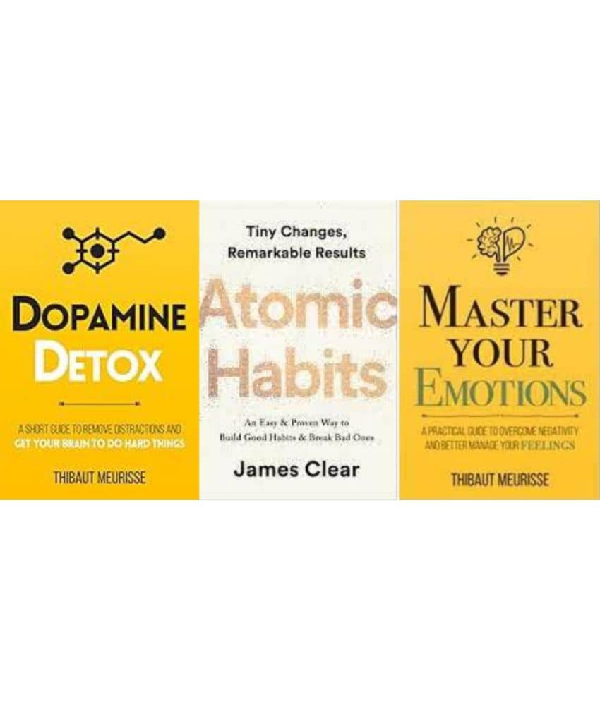 Dpamine Detox + Atomic Habits + Master Your Emotions - Stationery | Buy online on ZillyBuy