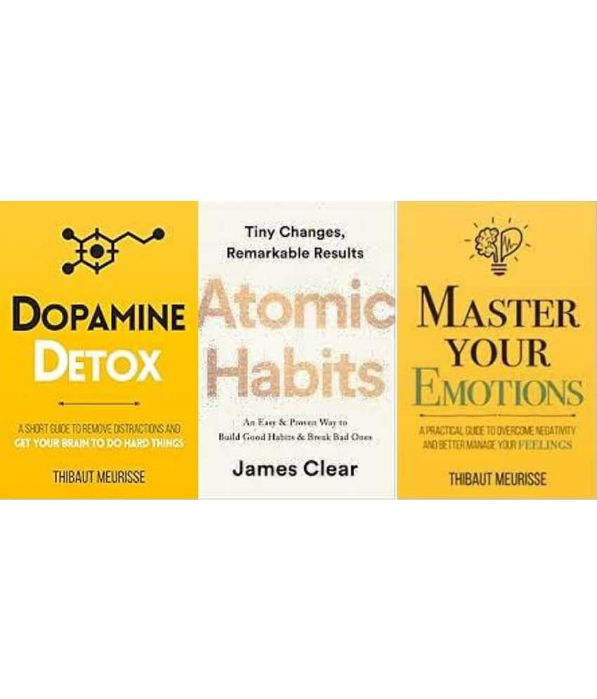 Dpamine Detox + Atomic Habits + Master Your Emotions - Stationery | Buy online on ZillyBuy