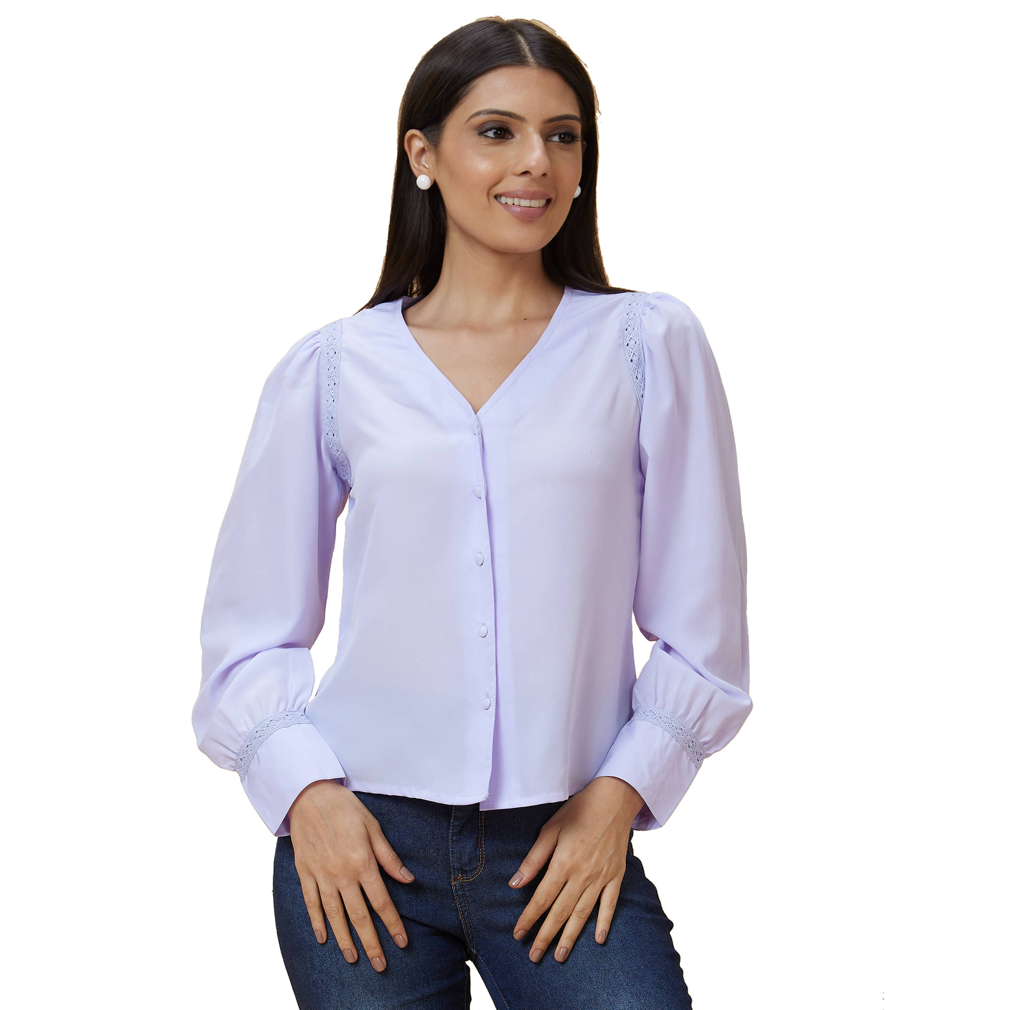     			Globus Blue Polyester Women's Regular Top ( Pack of 1 )