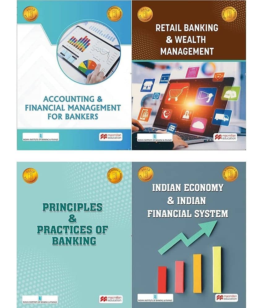 JAIIB - IIBF - New 2023 Syllabus - Set of 4 Books by Macmillan - PPB + Accounting & Finance + Retail Banking + Indian Economy & Indian Financial - Stationery | Buy online on ZillyBuy