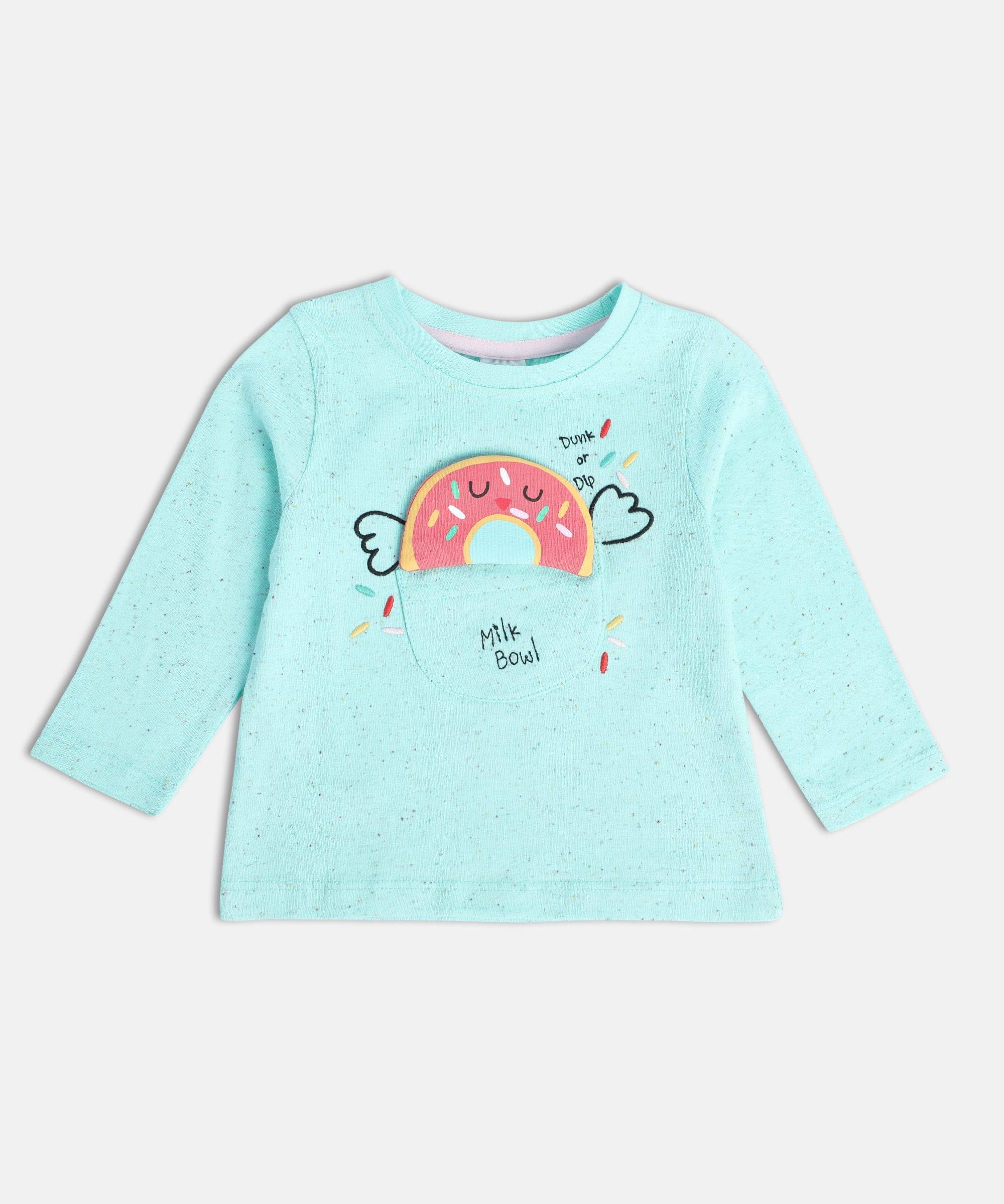     			MINI KLUB Pack of 1 Baby Girls Cotton T-Shirt ( Blue )