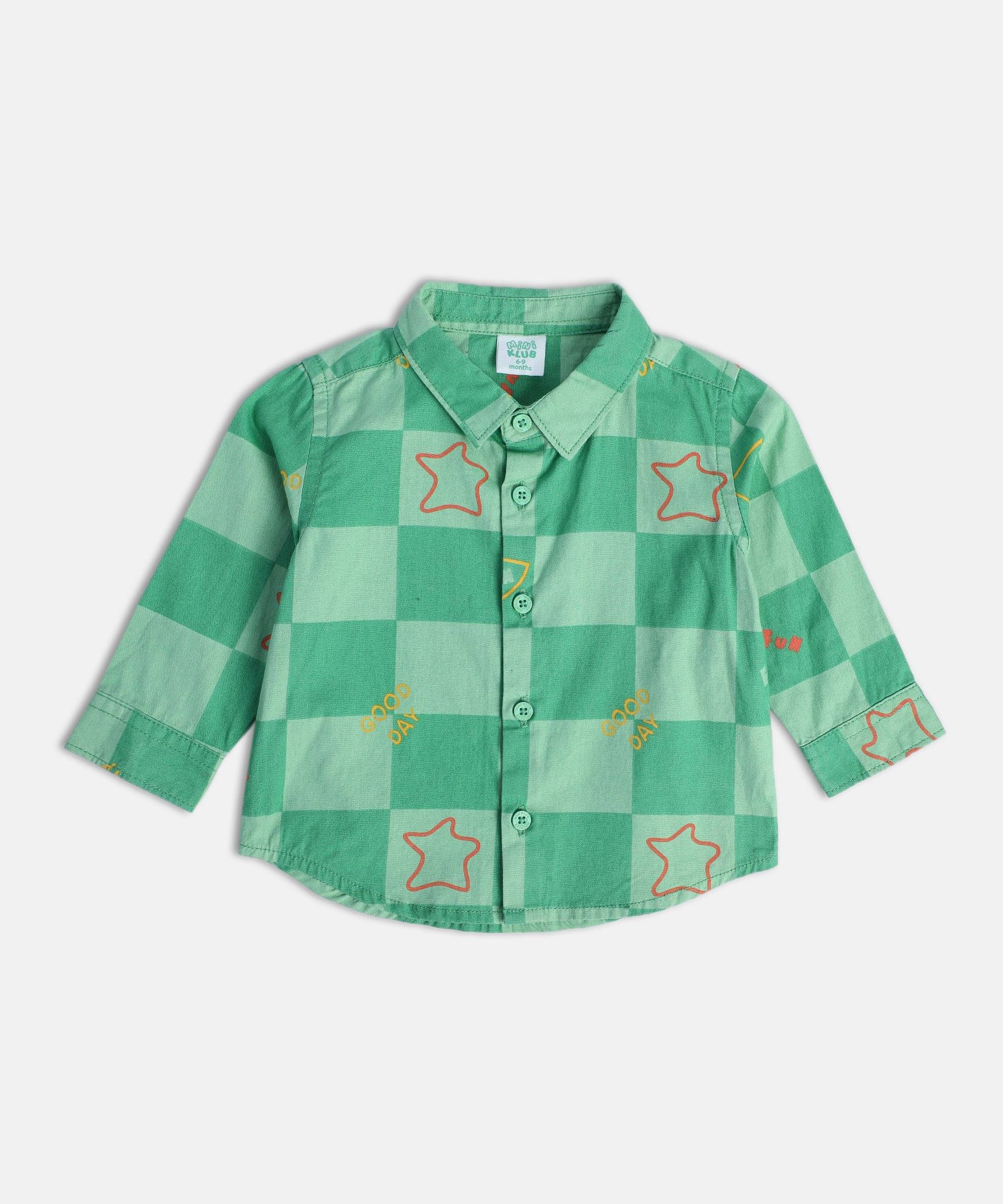     			MINI KLUB Pack of 1 Baby Boys Cotton Shirt ( Green )