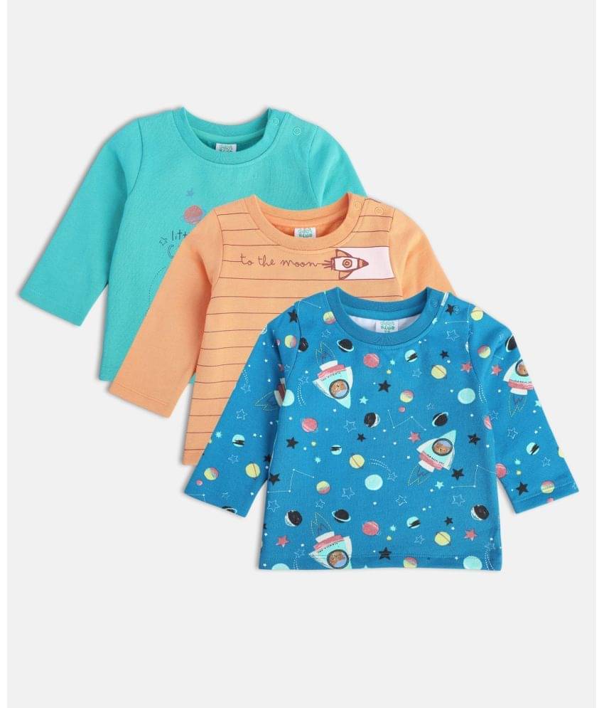 MINI KLUB Pack of 1 Baby Boys Cotton T-Shirt ( Multi ) MINI KLUB Pack of 1 Baby Boys Cotton T-Shirt ( Multi )