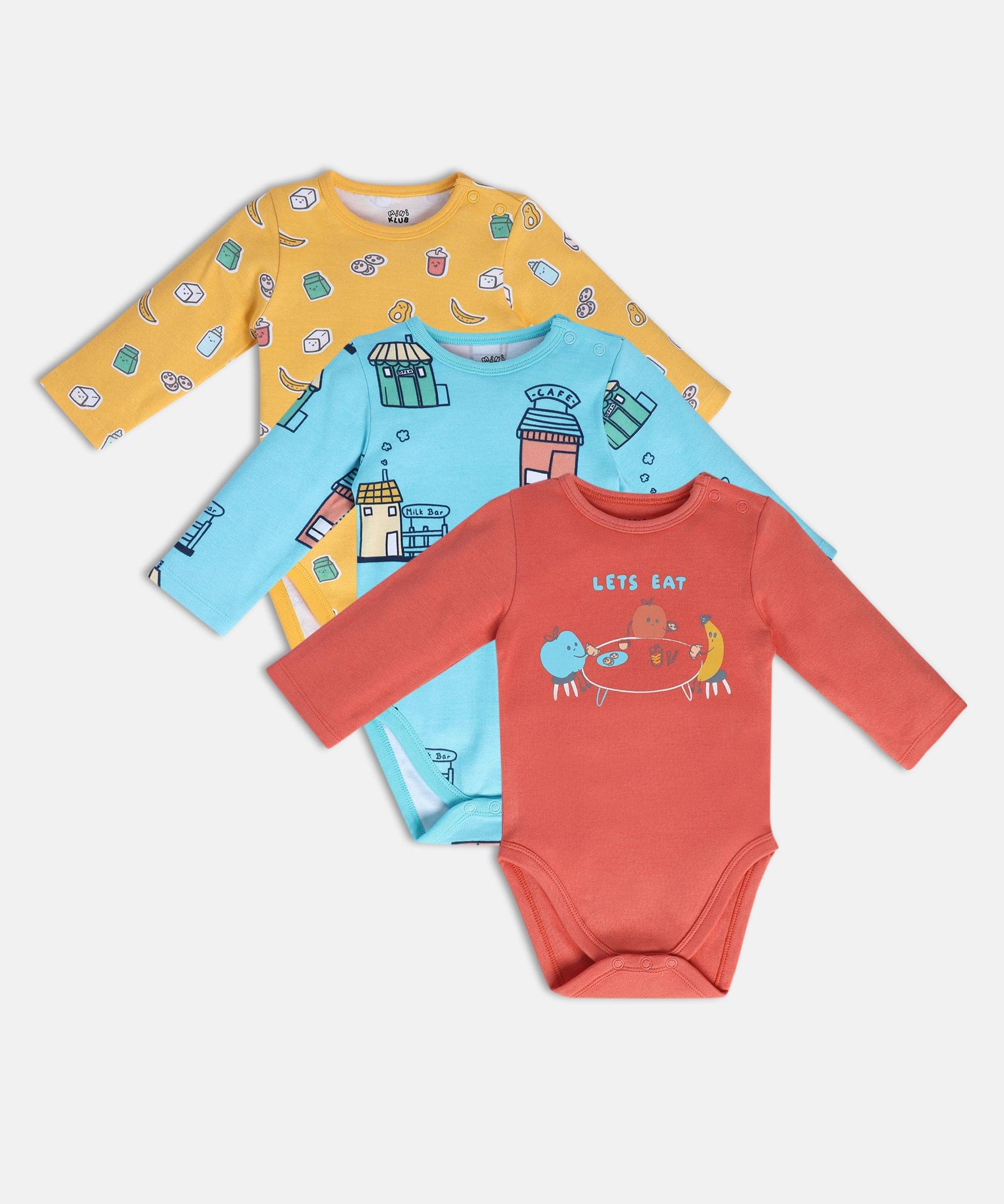 MINI KLUB Pack of 1 Baby Boys Cotton Bodysuit ( Multi Color ) MINI KLUB Pack of 1 Baby Boys Cotton Bodysuit ( Multi Color )