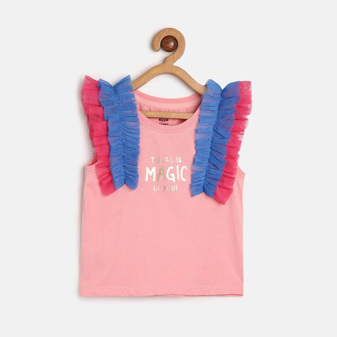     			MINI KLUB Pack of 1 Girls 100% Cotton Top ( Pink )