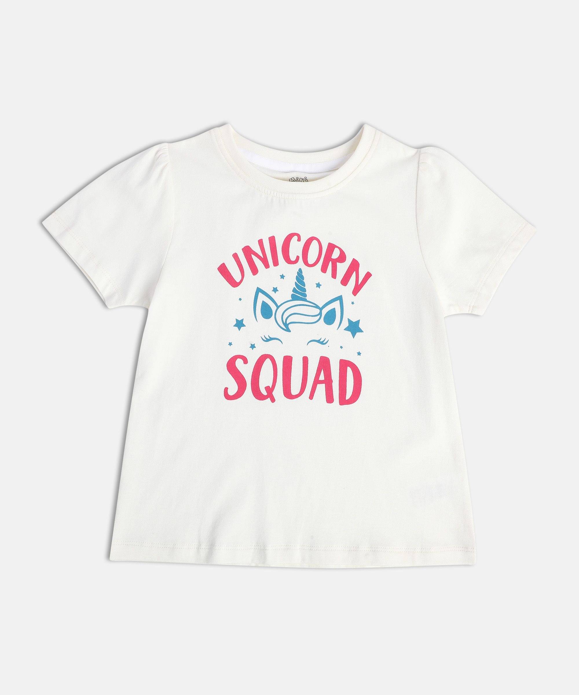     			MINI KLUB Pack of 1 Girls 100% Cotton Top ( White )