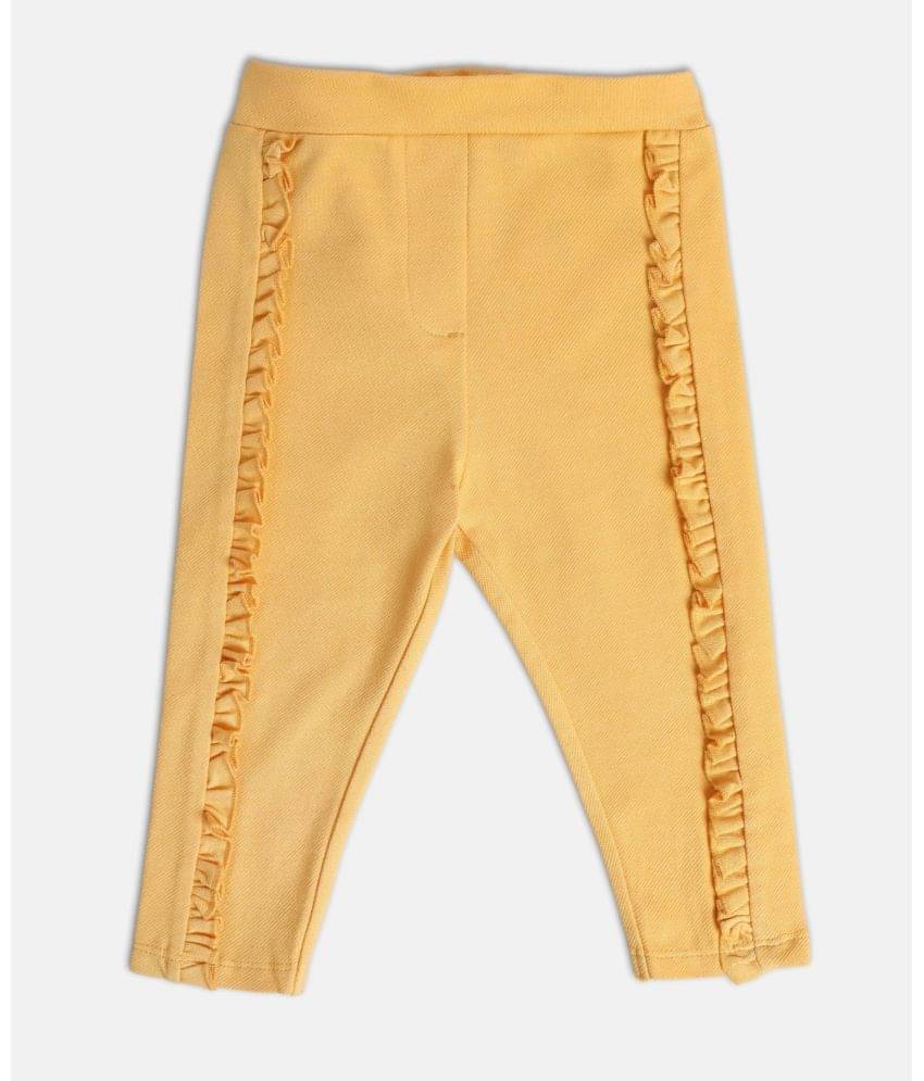     			MINI KLUB Pack of 1 Baby Girls Cotton Legging ( Yellow )