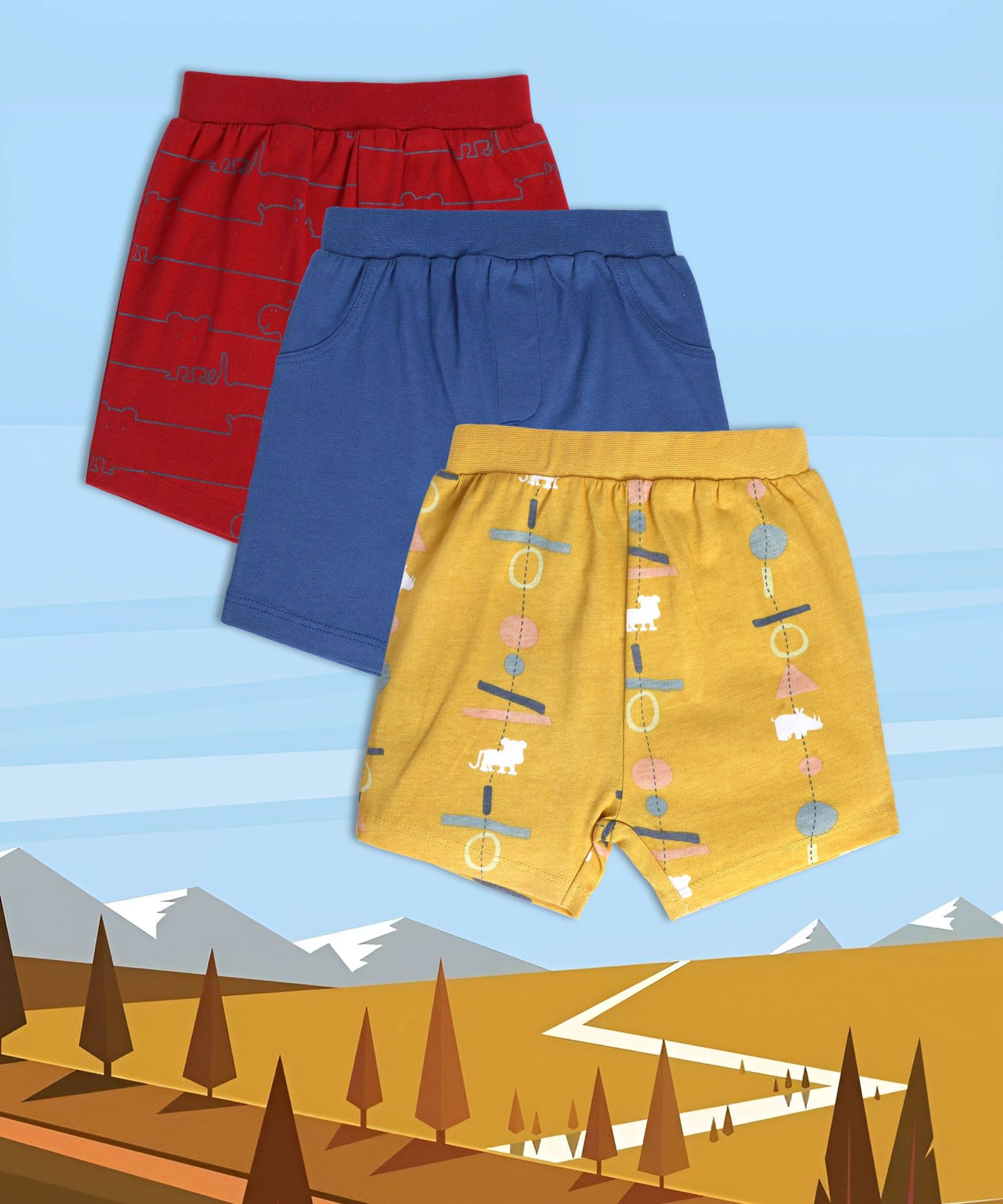     			MINI KLUB Baby Boys Cotton Shorts ( Multi )
