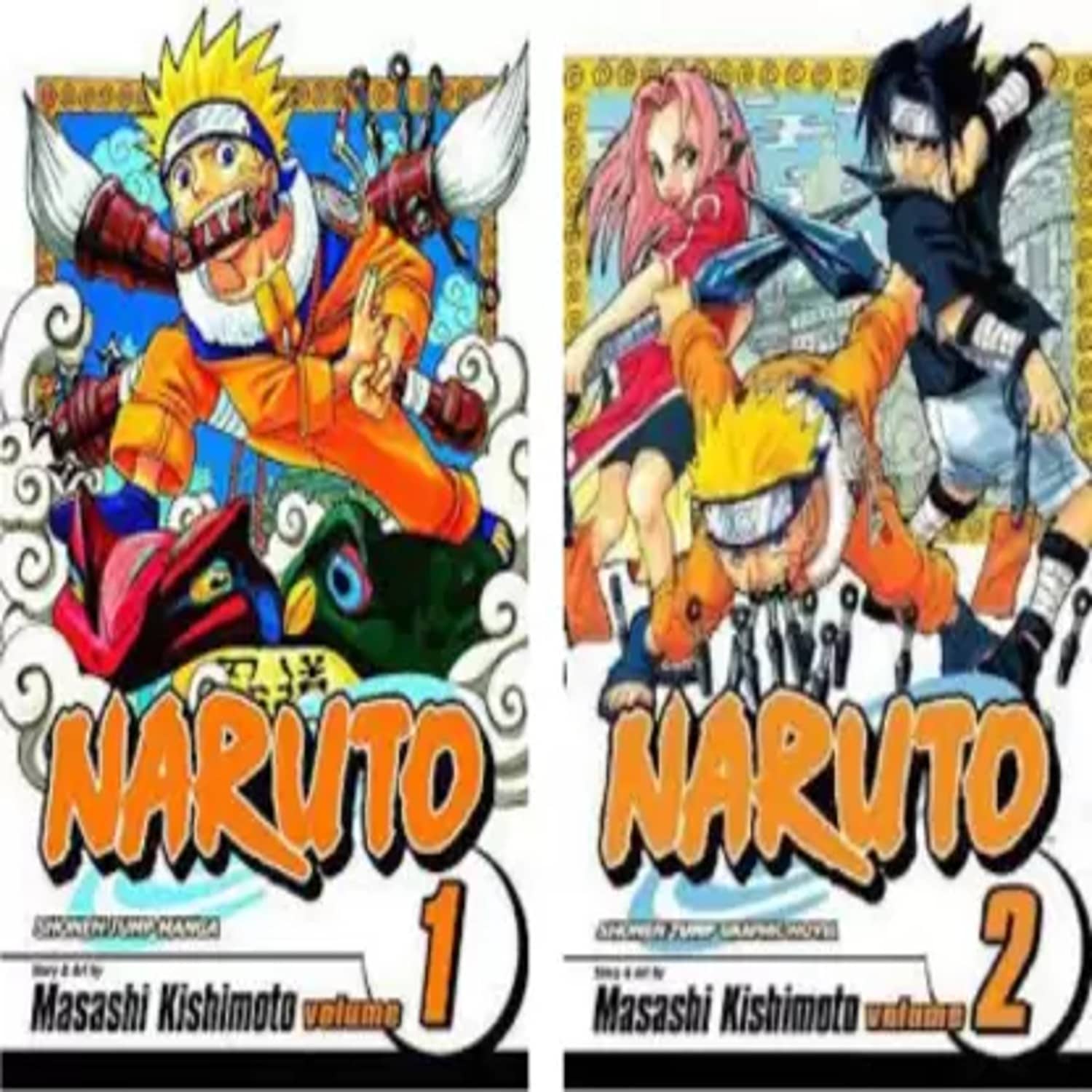 Naruto, Vol. 1 + Naruto, Vol. 2 (English, Paperback, Masashi Kishimoto)