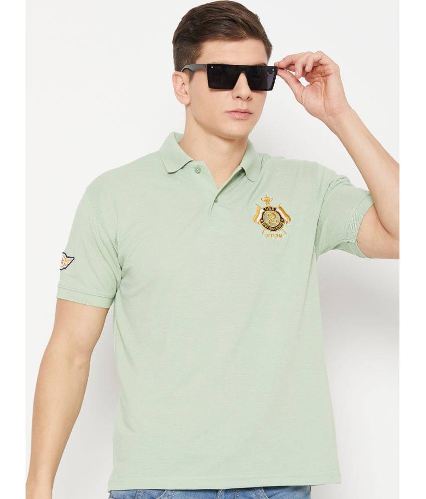     			UBX Pack of 1 Cotton Blend Regular Fit Solid Half Sleeves Men's Polo T Shirt ( Mint Green )