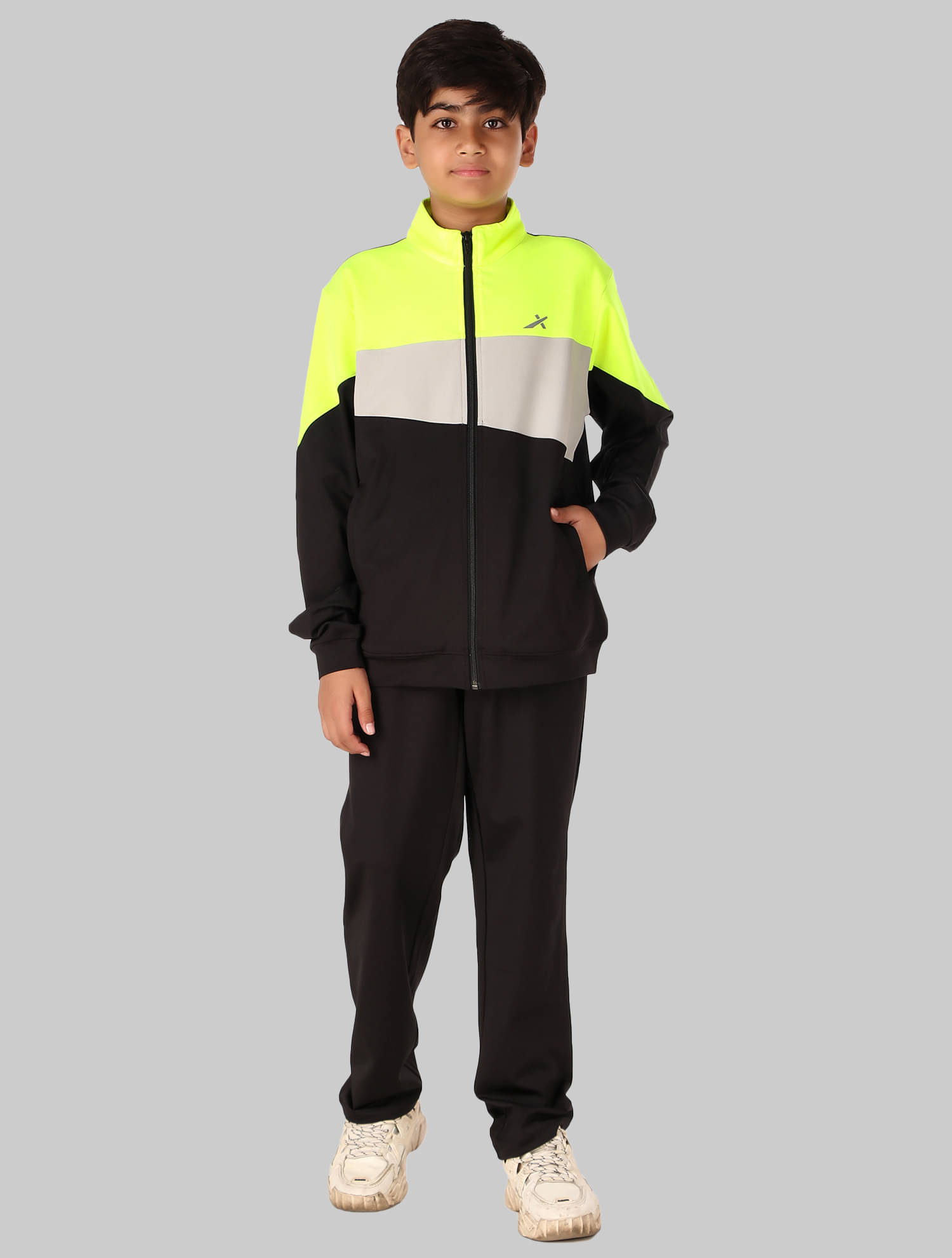     			Vector X Pack of 1 Boys Polyester Tracksuit ( Black )