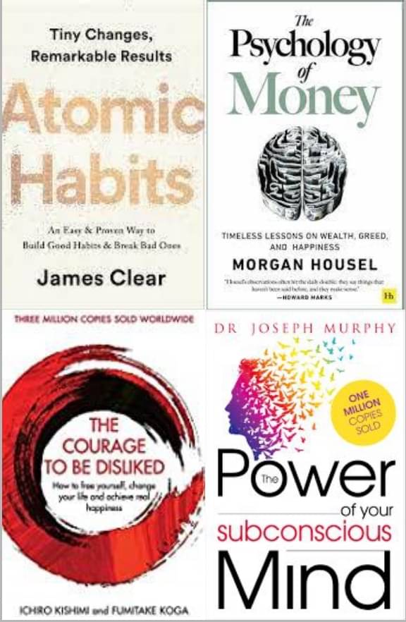     			Atomic Habits + The Psychology of Money+ The Courage To Be Disliked + The Power Of Your Subconscious Mind