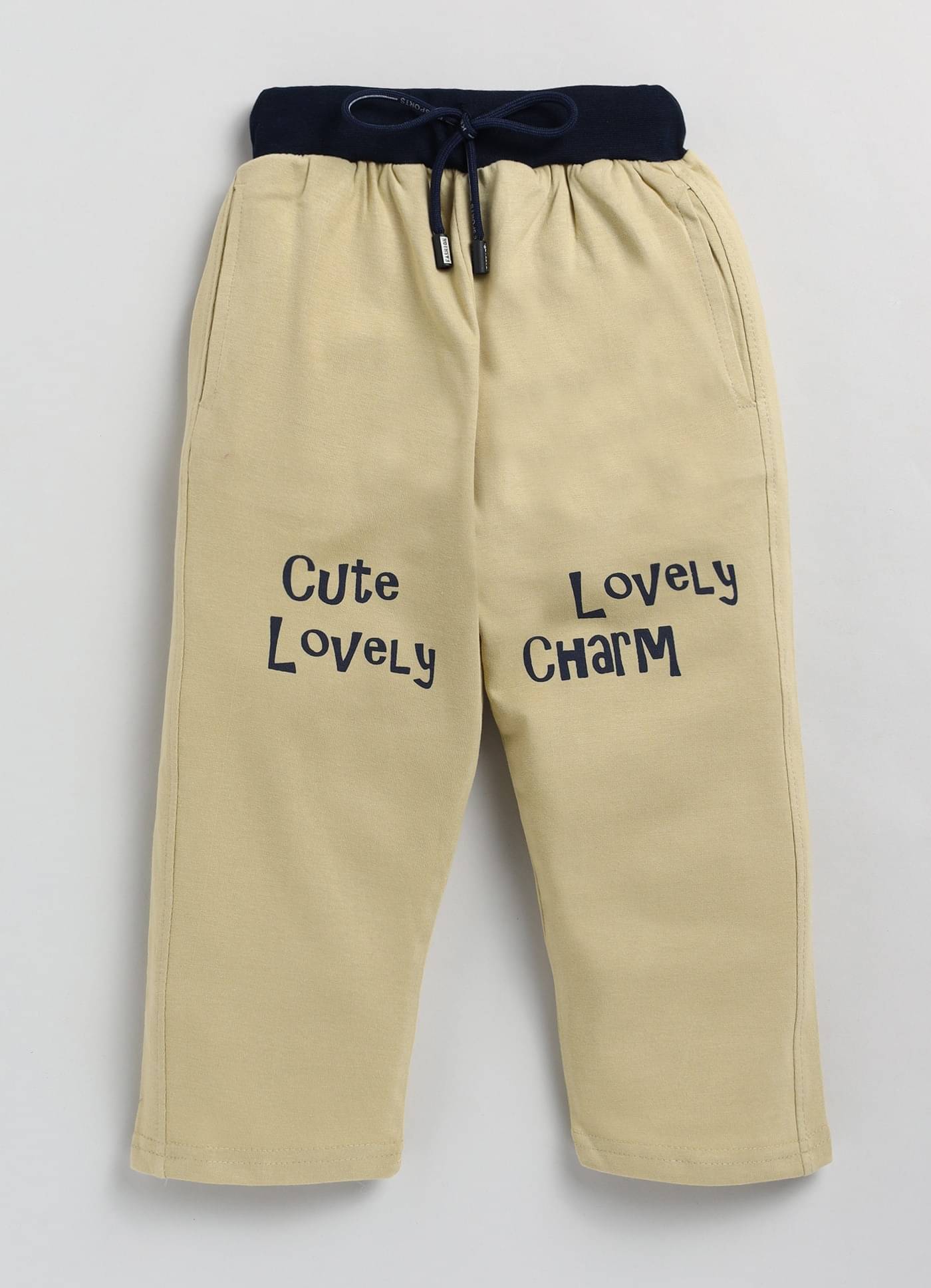     			CUTOPIES Pack of 1 Boys Cotton Blend Trackpant ( Beige )