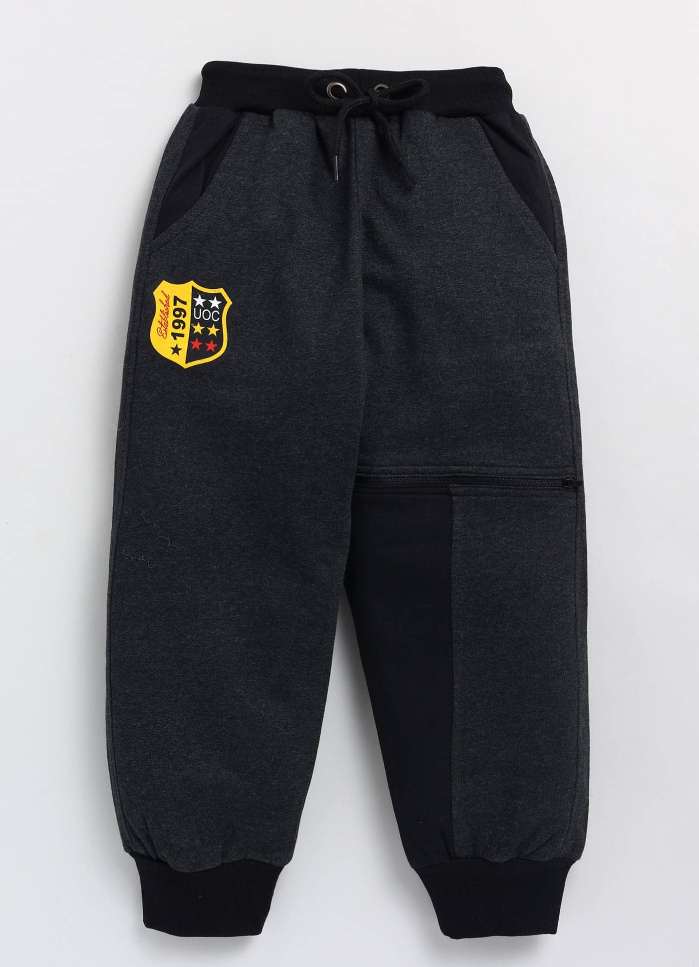     			CUTOPIES Pack of 1 Boys Polyester Blend Trackpant ( Dark Grey )