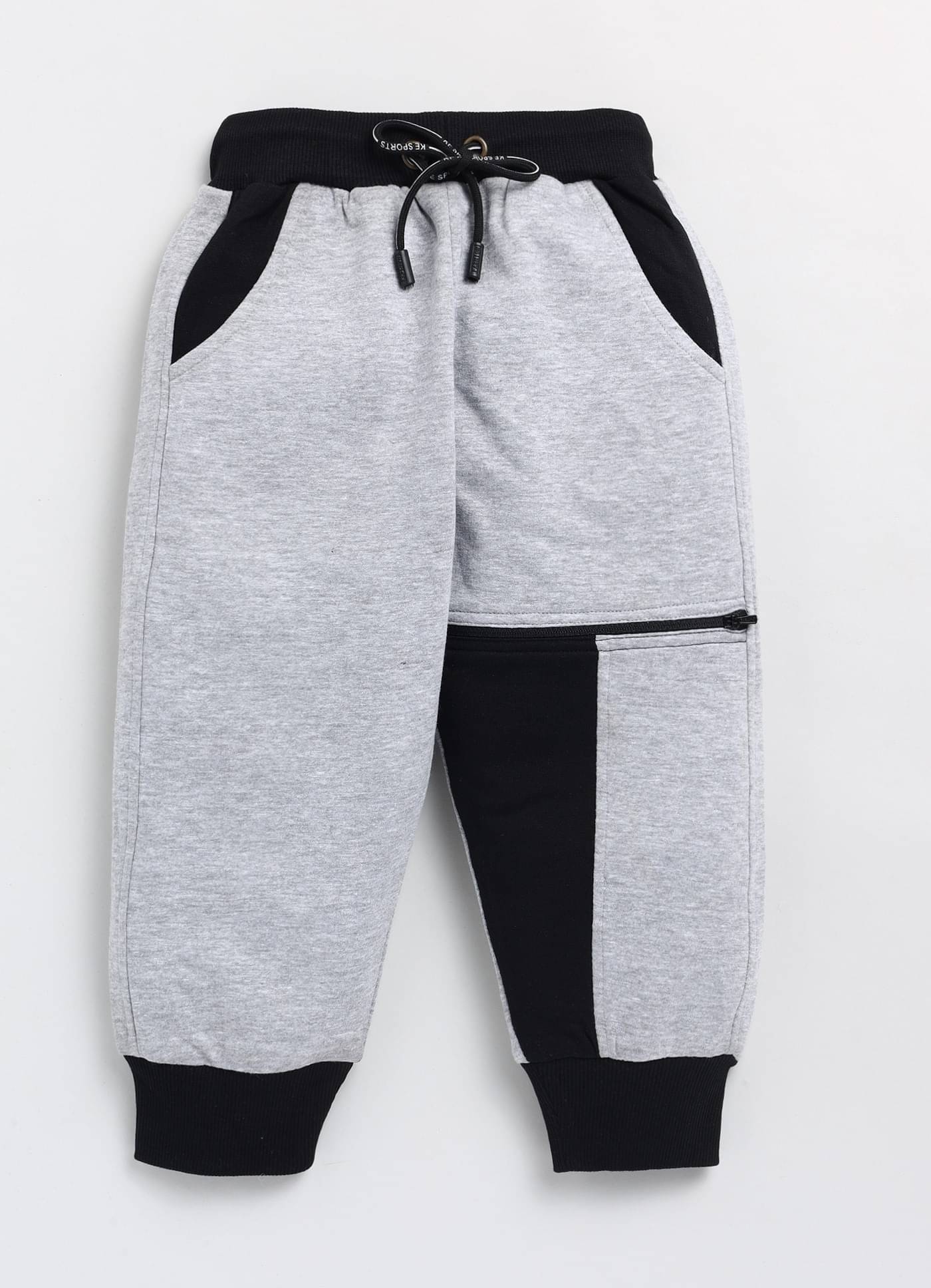     			CUTOPIES Pack of 1 Boys Polyester Blend Trackpant ( Grey Melange )