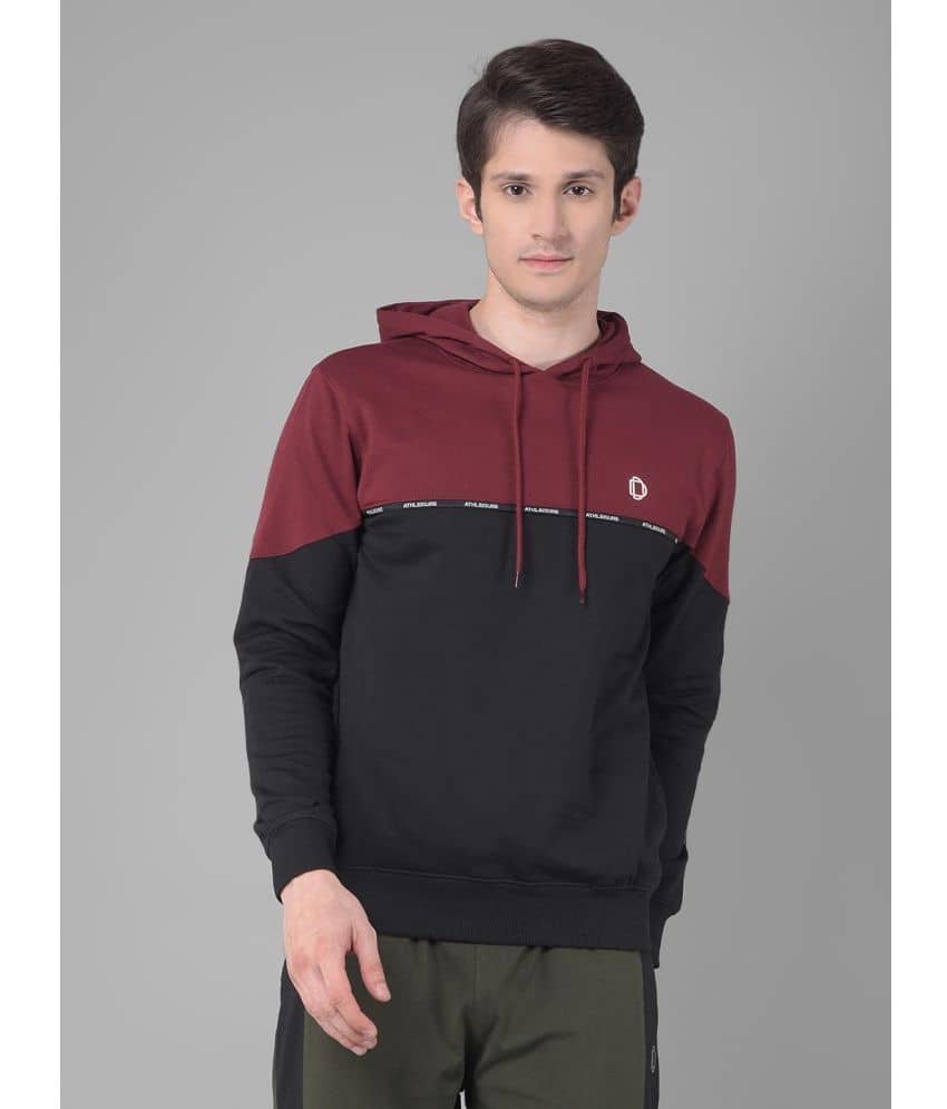 Dollar Cotton Hooded Men's Sweatshirt - Red ( Pack of 1 )